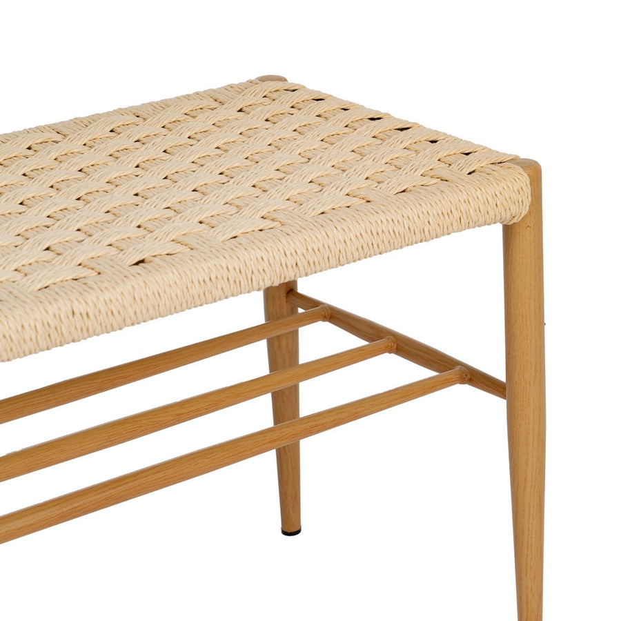 BANCO NATURAL CUERDA-METAL 100 X 35 X 46 CM