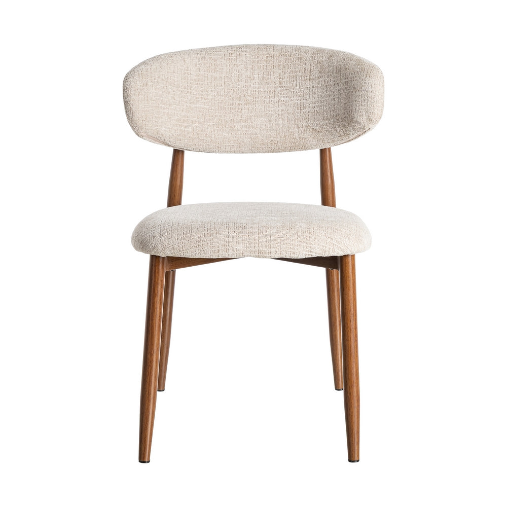 SILLA BEIGE TEJIDO-METAL 53 X 51 X 76,50 CM