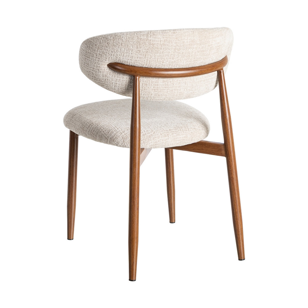SILLA BEIGE TEJIDO-METAL 53 X 51 X 76,50 CM