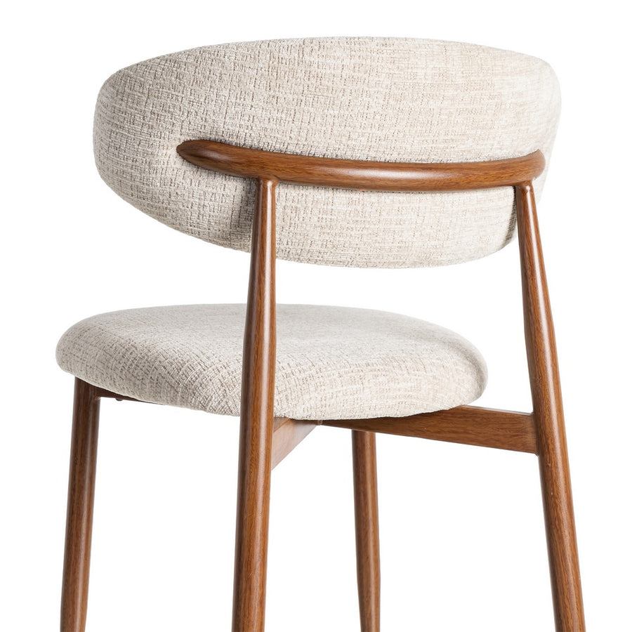 SILLA BEIGE TEJIDO-METAL 53 X 51 X 76,50 CM