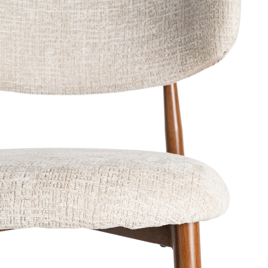 SILLA BEIGE TEJIDO-METAL 53 X 51 X 76,50 CM