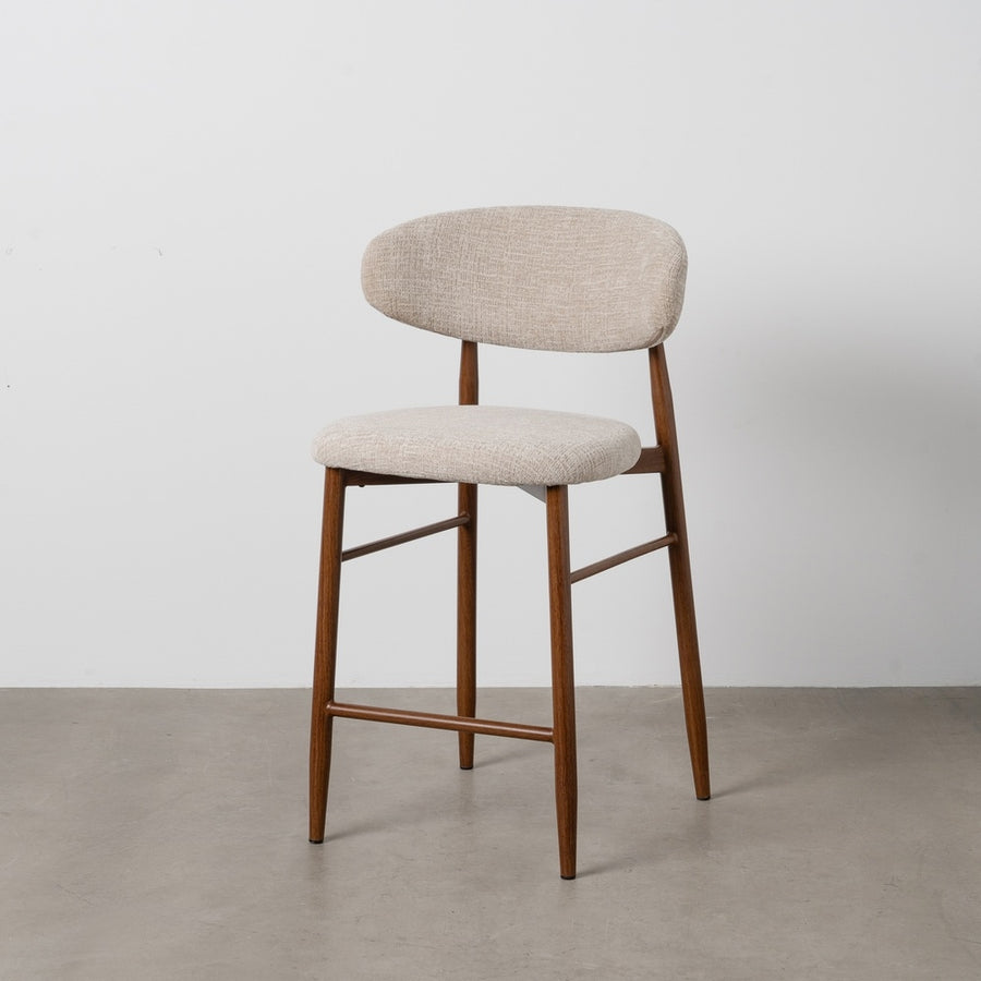 STOOL 65CM BEIGE FABRIC-METAL 53 X 52 X 95 CM