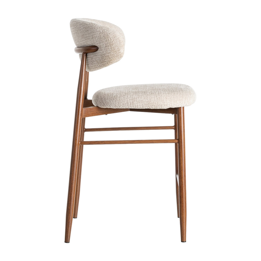 STOOL 65CM BEIGE FABRIC-METAL 53 X 52 X 95 CM