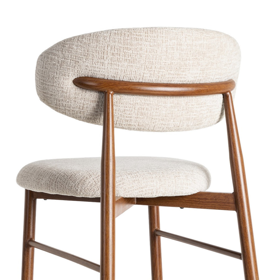 STOOL 65CM BEIGE FABRIC-METAL 53 X 52 X 95 CM