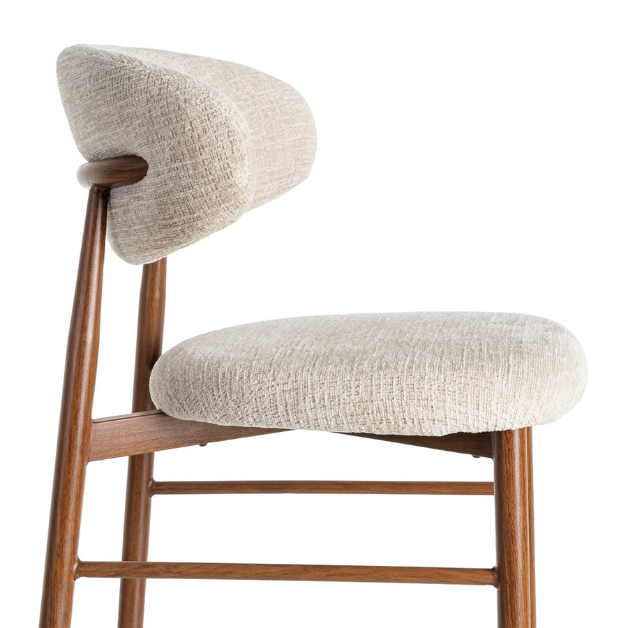 STOOL 65CM BEIGE FABRIC-METAL 53 X 52 X 95 CM