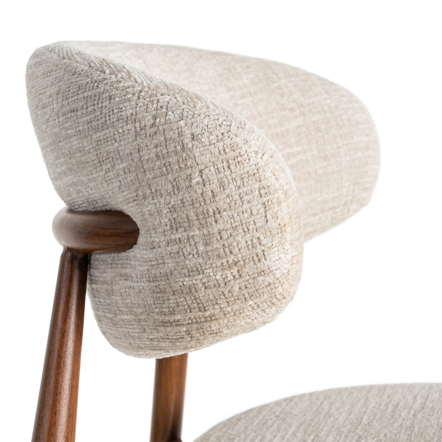 STOOL 65CM BEIGE FABRIC-METAL 53 X 52 X 95 CM