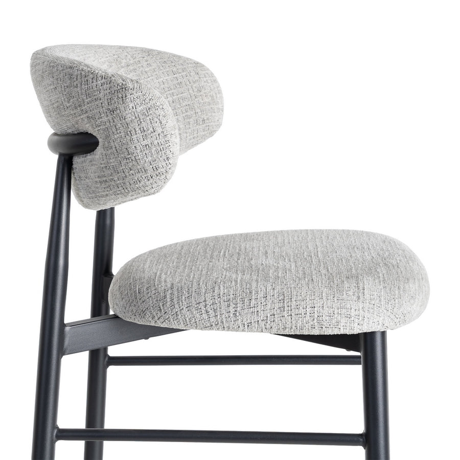 TABURETE 65CM GRIS TEJIDO-METAL 53 X 52 X 95 CM