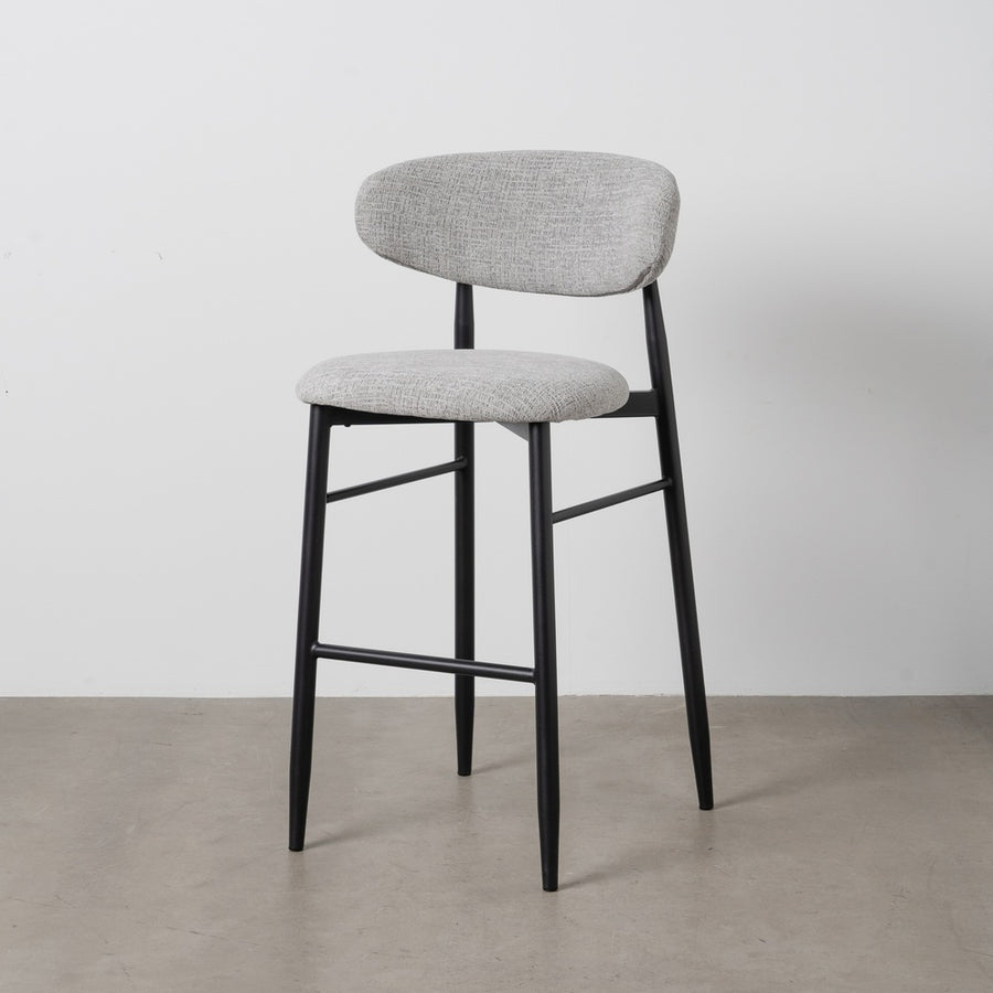 STOOL 75CM GREY FABRIC-METAL 54 X 52 X 105 CM