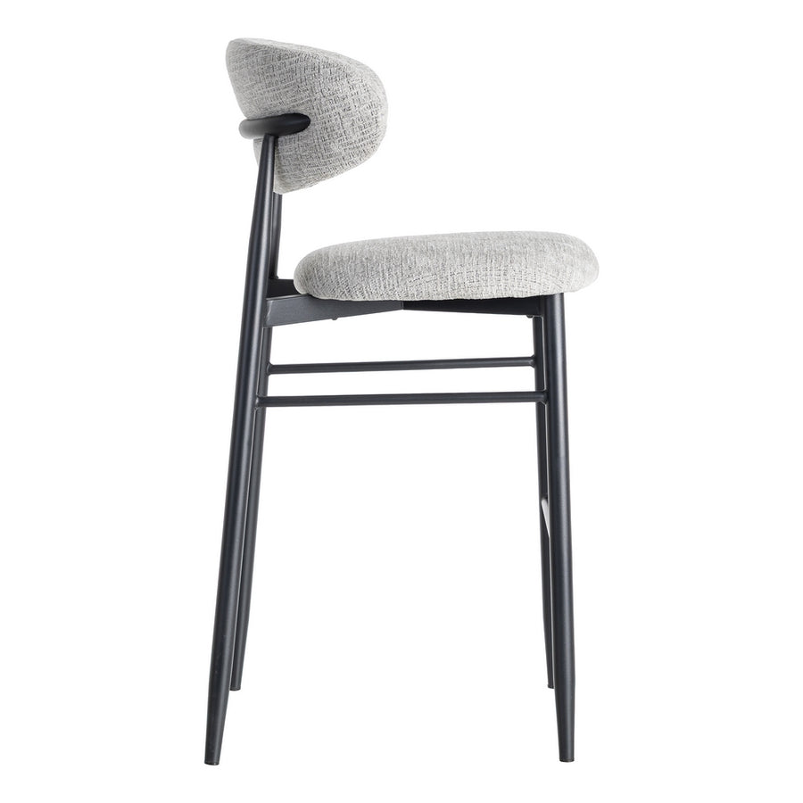 STOOL 75CM GREY FABRIC-METAL 54 X 52 X 105 CM