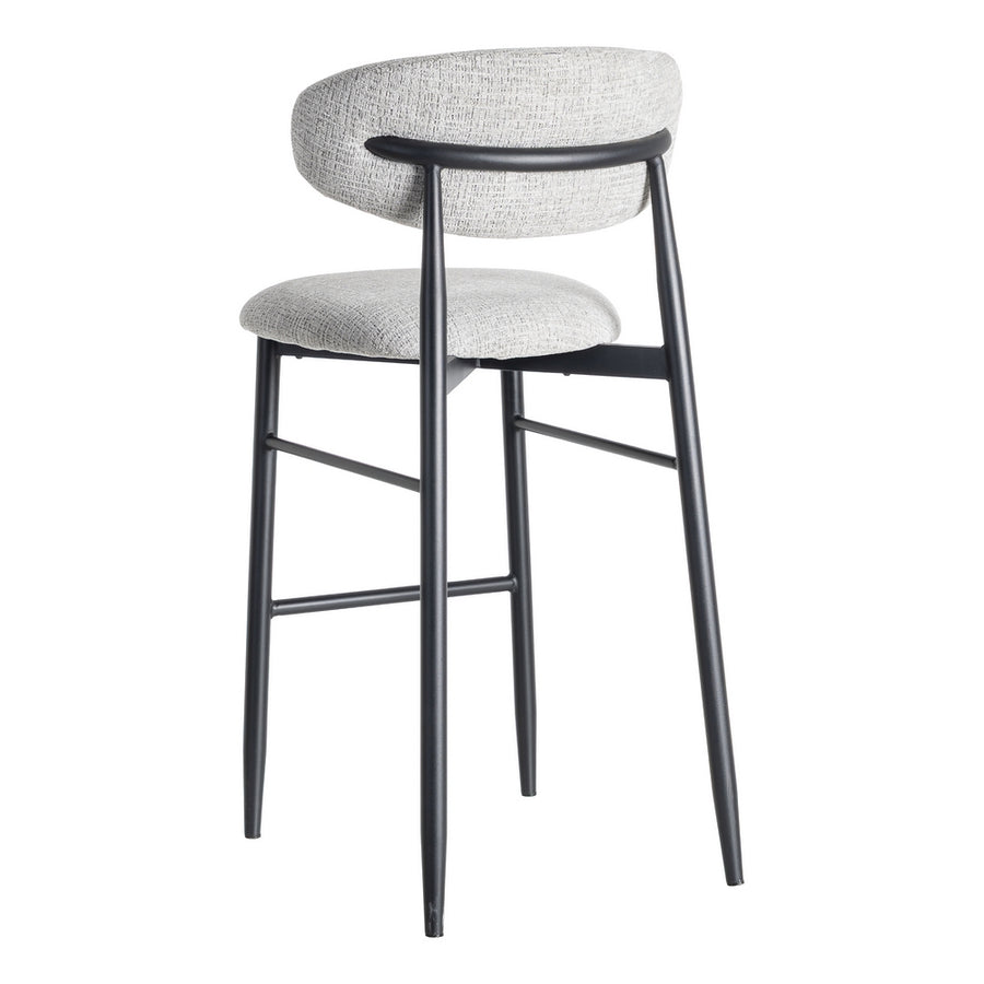 STOOL 75CM GREY FABRIC-METAL 54 X 52 X 105 CM