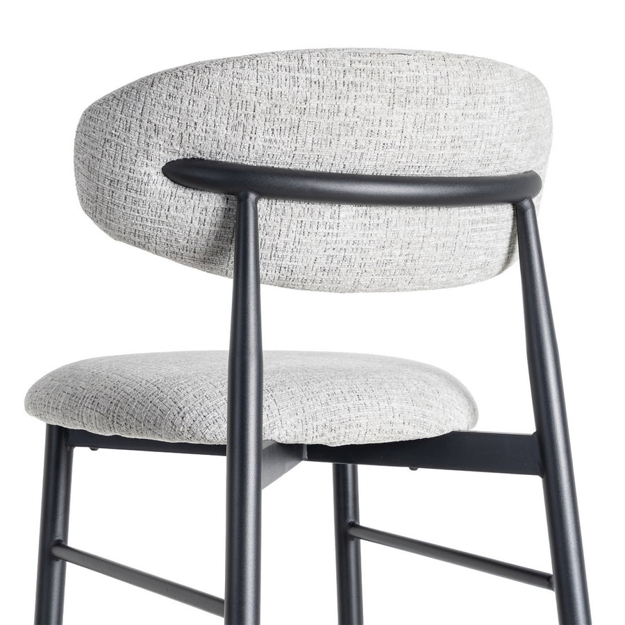 STOOL 75CM GREY FABRIC-METAL 54 X 52 X 105 CM