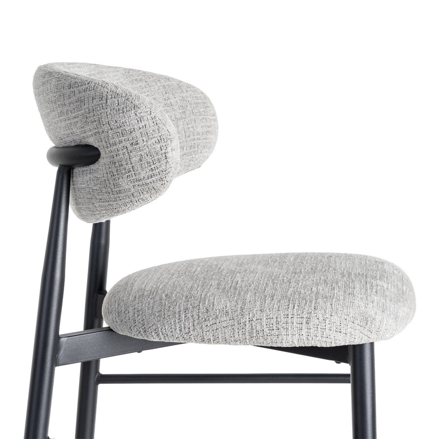 STOOL 75CM GREY FABRIC-METAL 54 X 52 X 105 CM