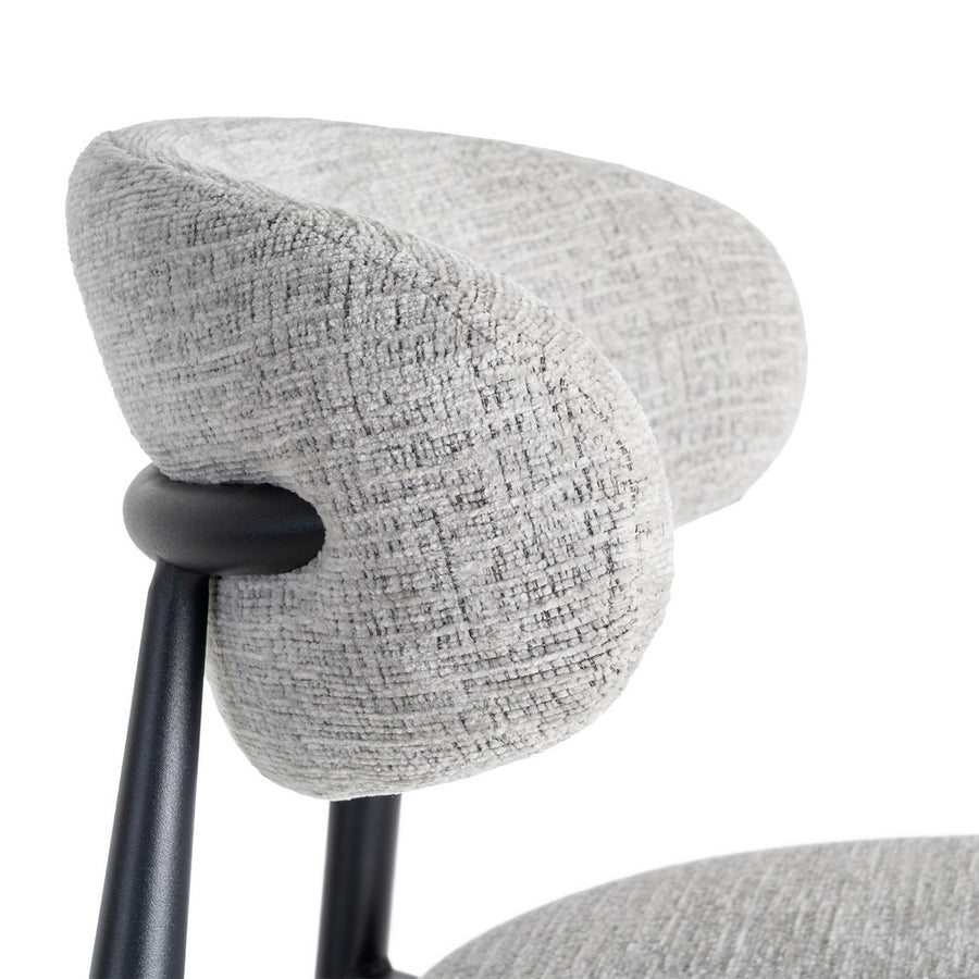 STOOL 75CM GREY FABRIC-METAL 54 X 52 X 105 CM