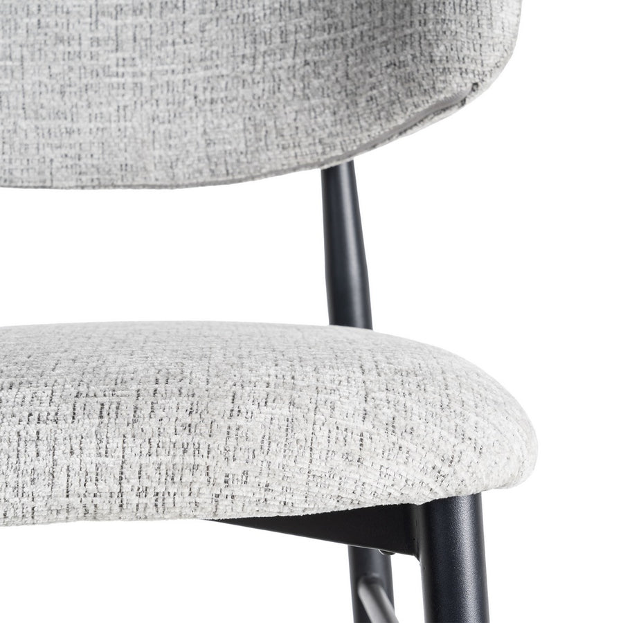 STOOL 75CM GREY FABRIC-METAL 54 X 52 X 105 CM