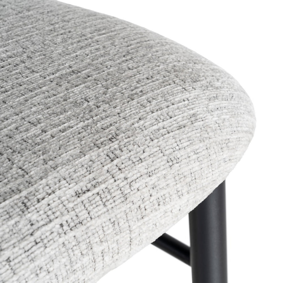 STOOL 75CM GREY FABRIC-METAL 54 X 52 X 105 CM