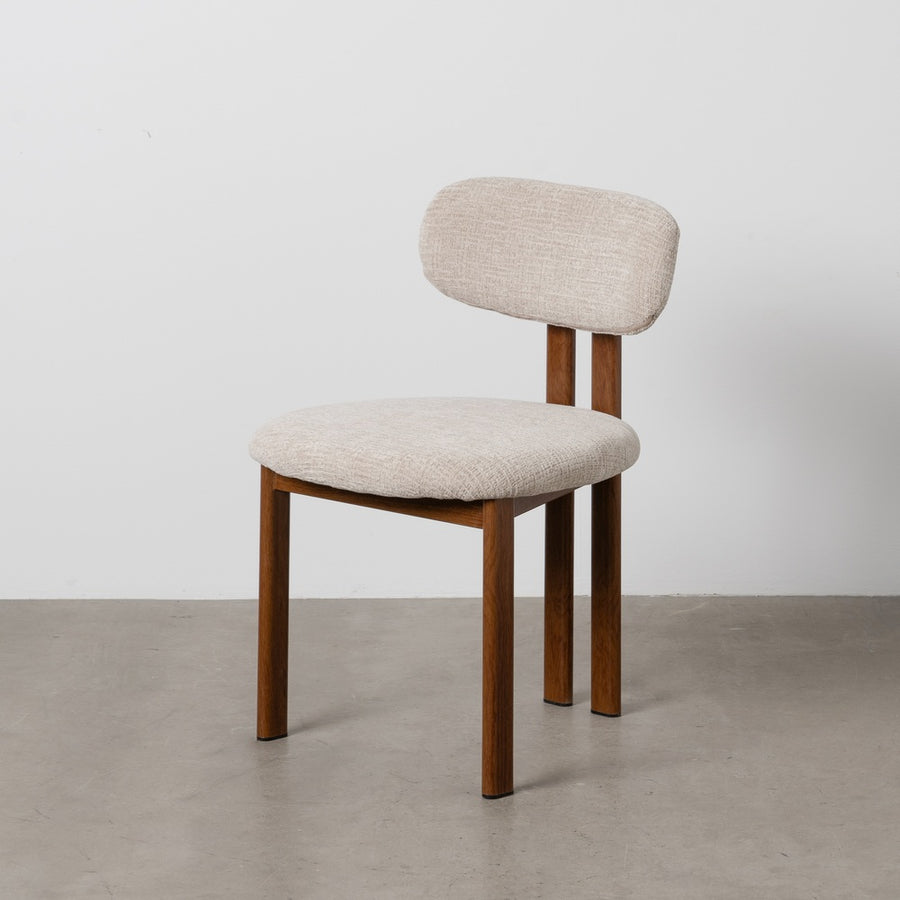 SILLA BEIGE TEJIDO-METAL 50 X 47 X 81 CM