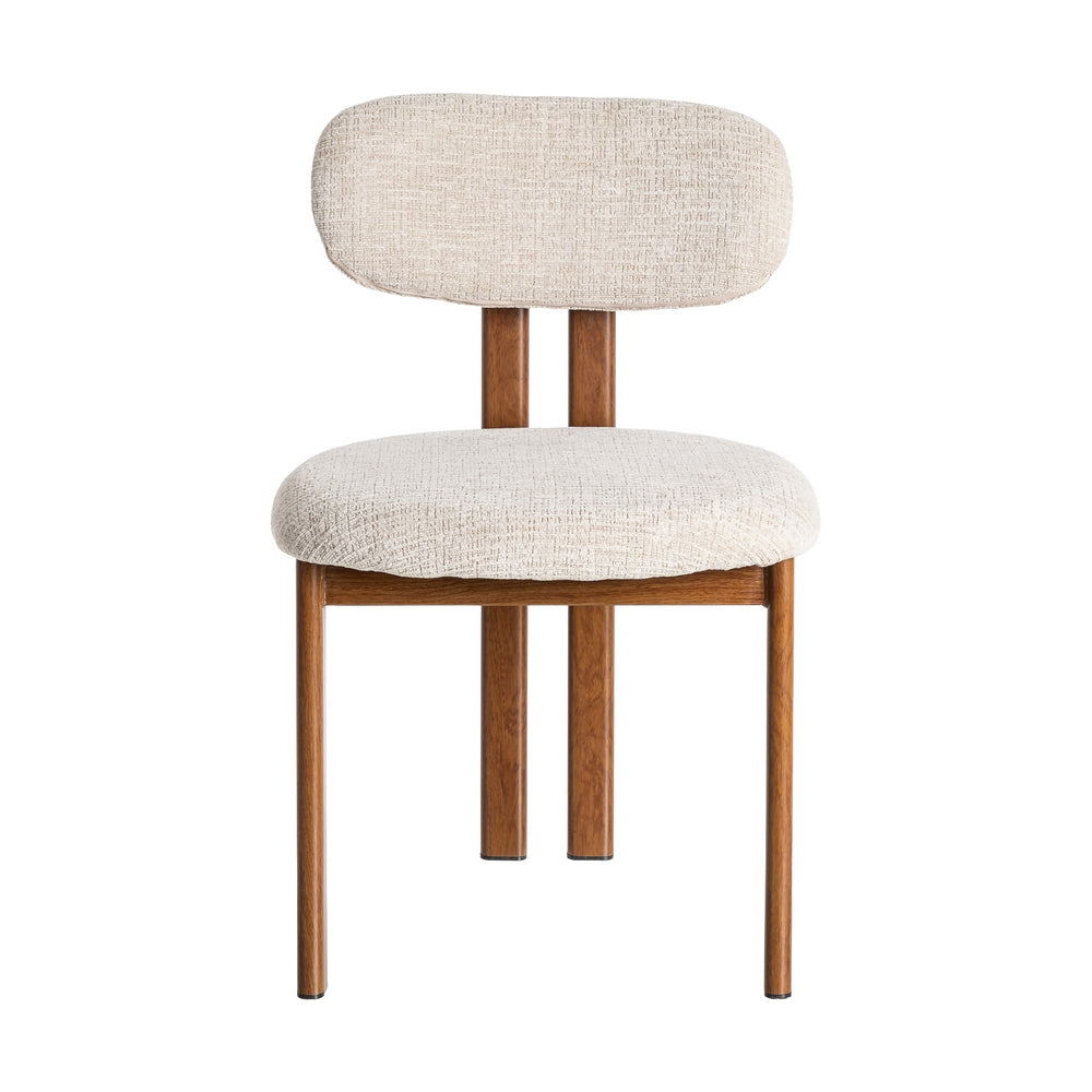 SILLA BEIGE TEJIDO-METAL 50 X 47 X 81 CM