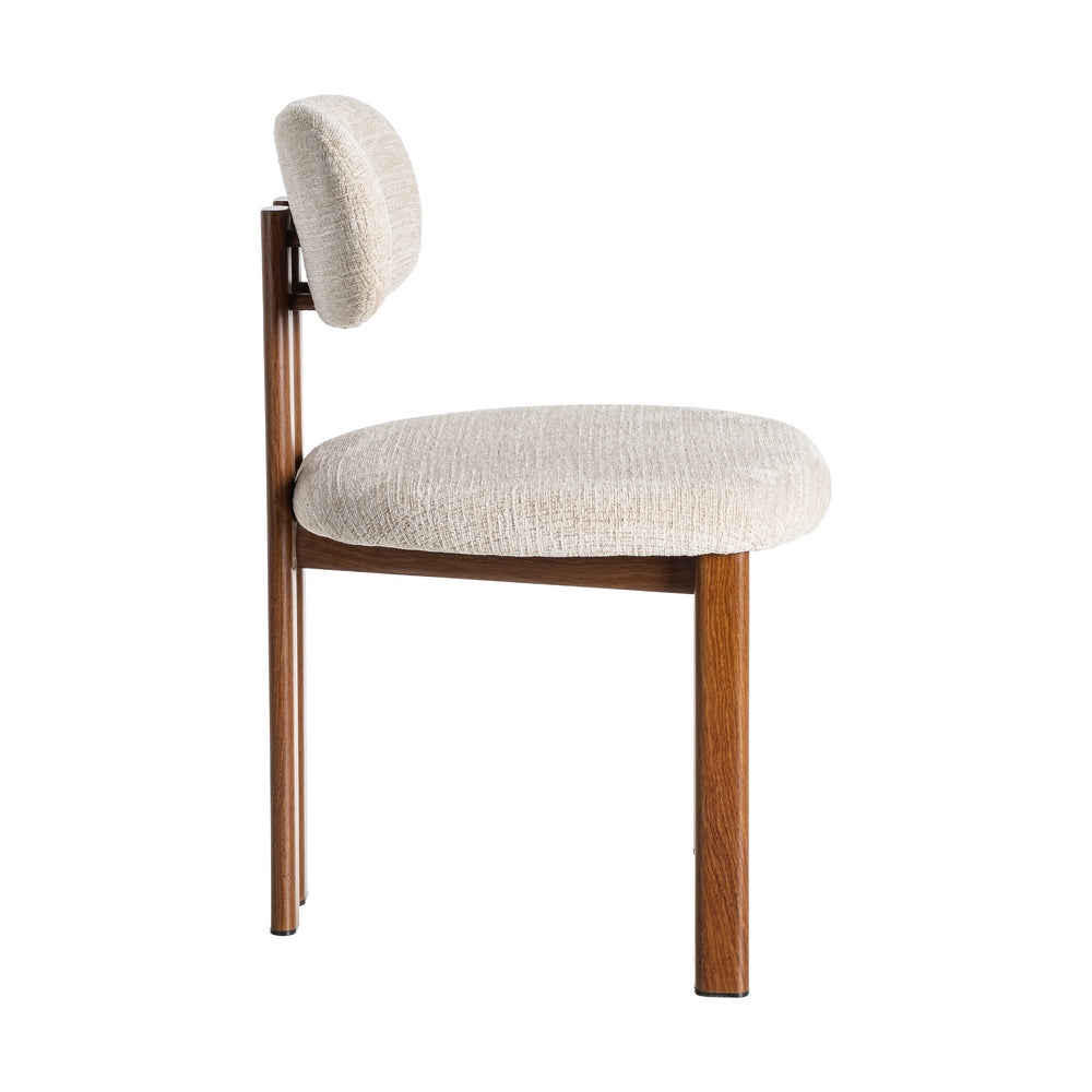 SILLA BEIGE TEJIDO-METAL 50 X 47 X 81 CM