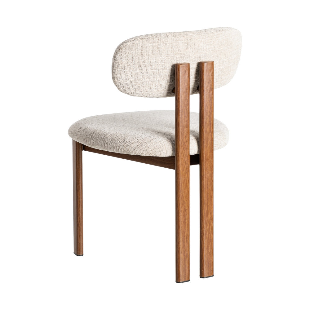SILLA BEIGE TEJIDO-METAL 50 X 47 X 81 CM