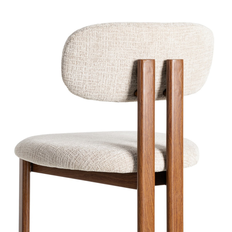 SILLA BEIGE TEJIDO-METAL 50 X 47 X 81 CM