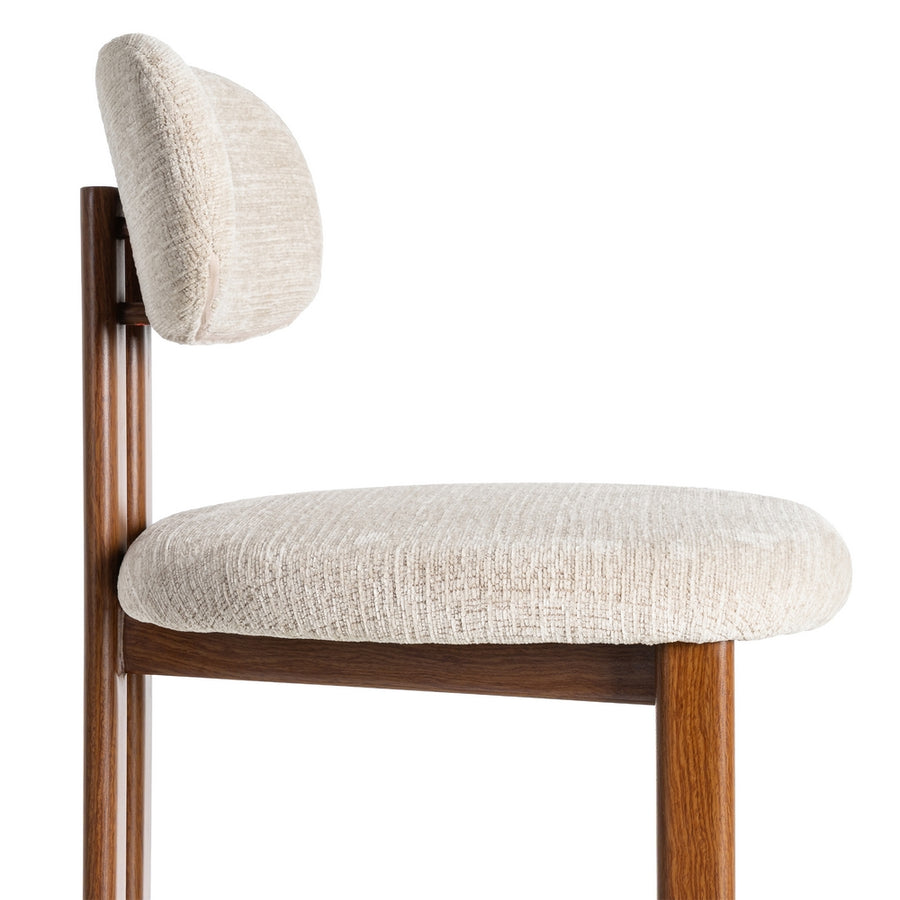 SILLA BEIGE TEJIDO-METAL 50 X 47 X 81 CM