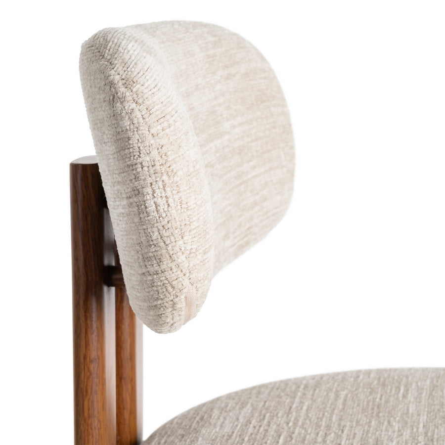 SILLA BEIGE TEJIDO-METAL 50 X 47 X 81 CM