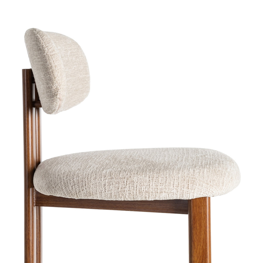 TABURETE 75CM BEIGE TEJIDO-METAL 50 X 47 X 109 CM