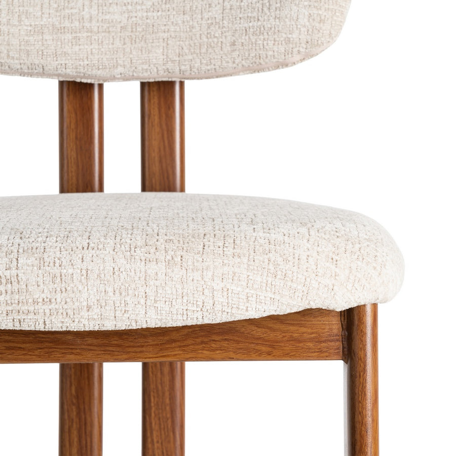 TABURETE 75CM BEIGE TEJIDO-METAL 50 X 47 X 109 CM