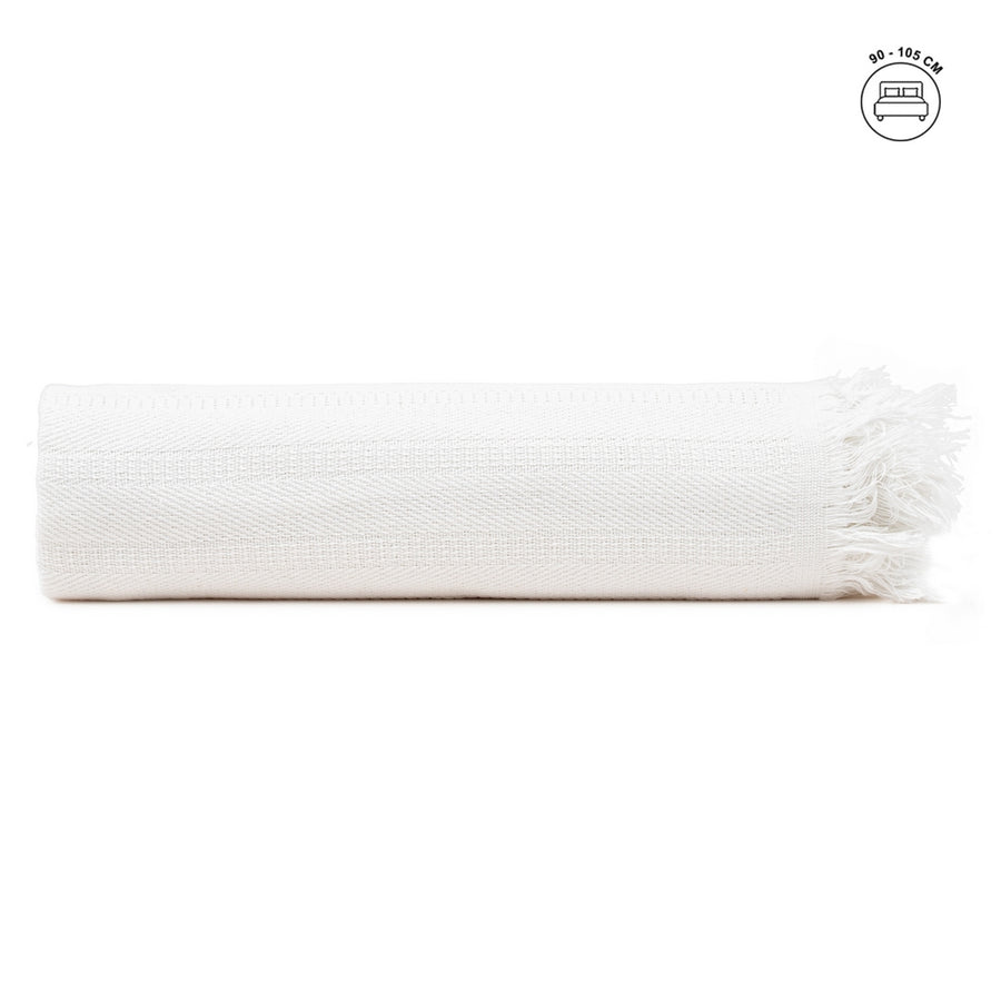 COLCHA BLANCO ALGODÓN TEXTIL/HOGAR 200 X 260 CM