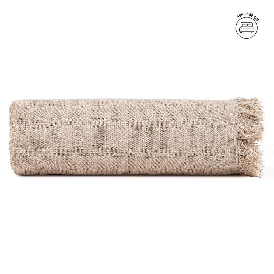 COLCHA CAMEL ALGODÓN TEXTIL/HOGAR 280 X 260 CM