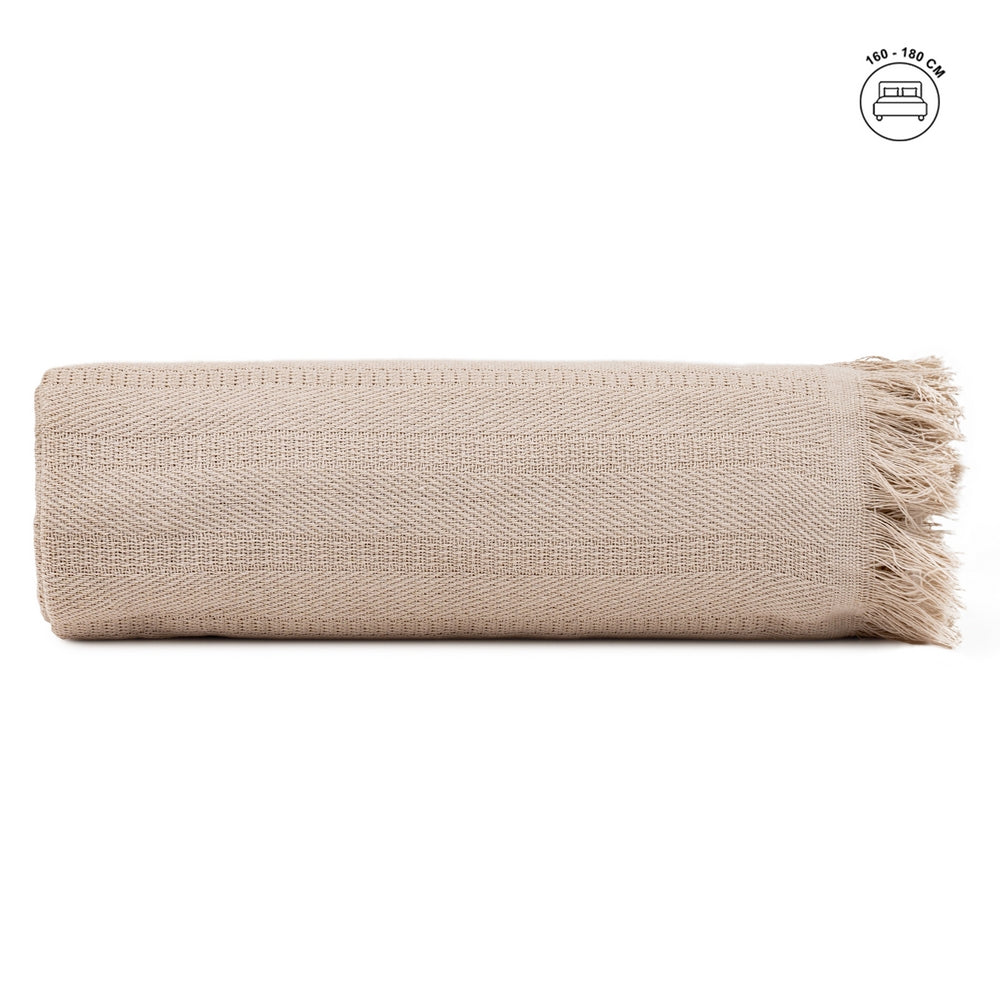 COLCHA CAMEL ALGODÓN TEXTIL/HOGAR 280 X 260 CM