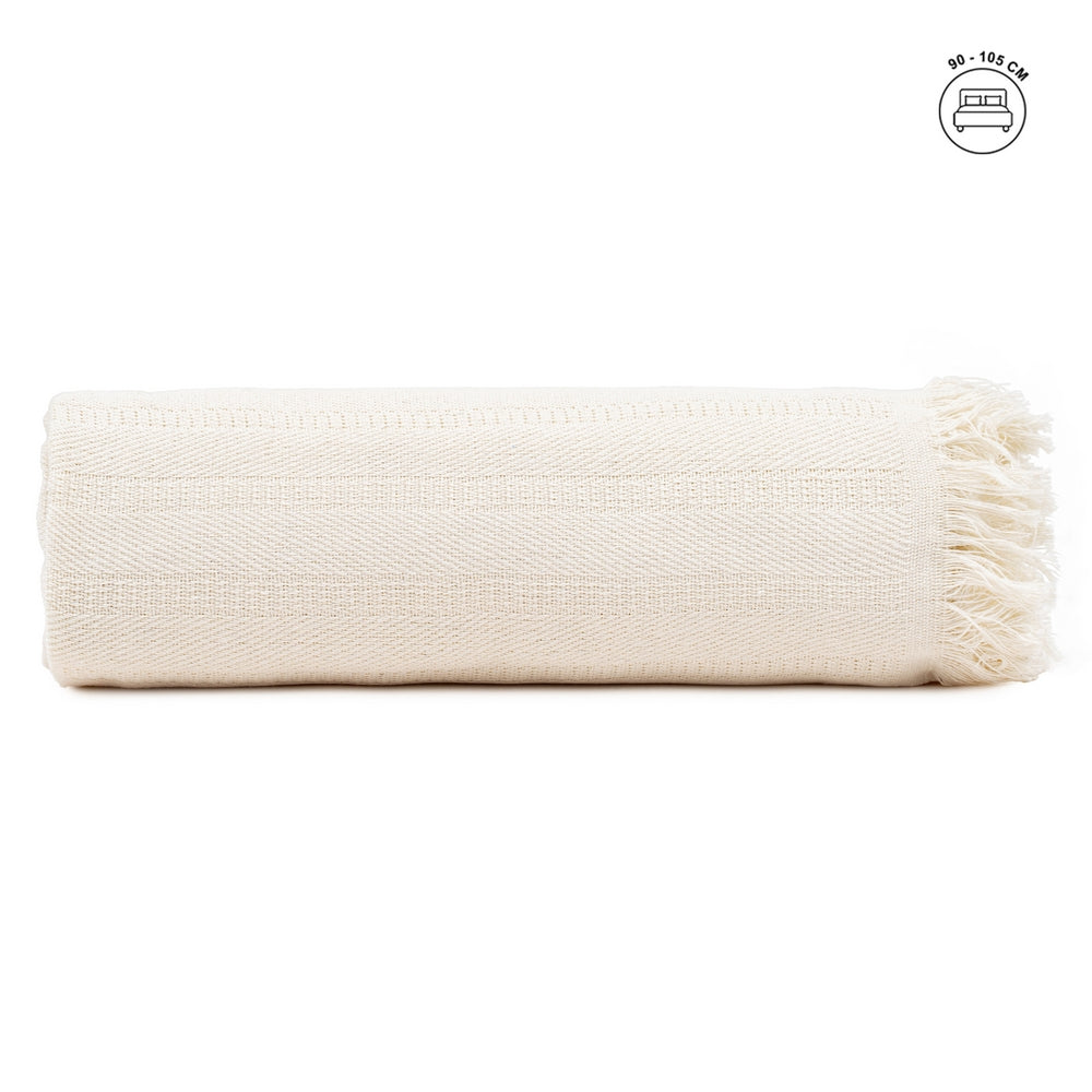 ECRU COTTON BEDSPREAD TEXTILE/HOME 200 X 260 CM