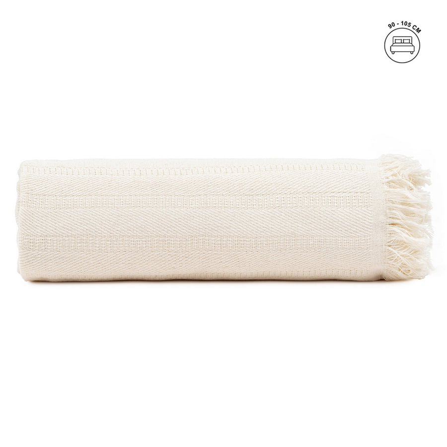 ECRU COTTON BEDSPREAD TEXTILE/HOME 200 X 260 CM