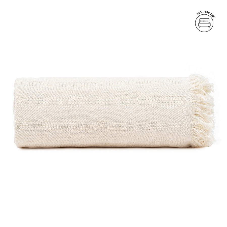 COLCHA CRUDO ALGODÓN TEXTIL/HOGAR 250 X 260 CM