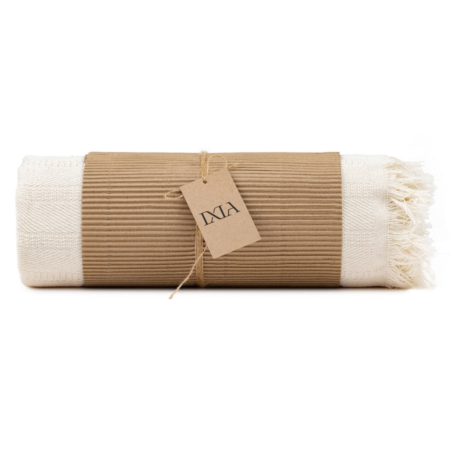 ECRU COTTON BEDSPREAD TEXTILE/HOME 280 X 260 CM