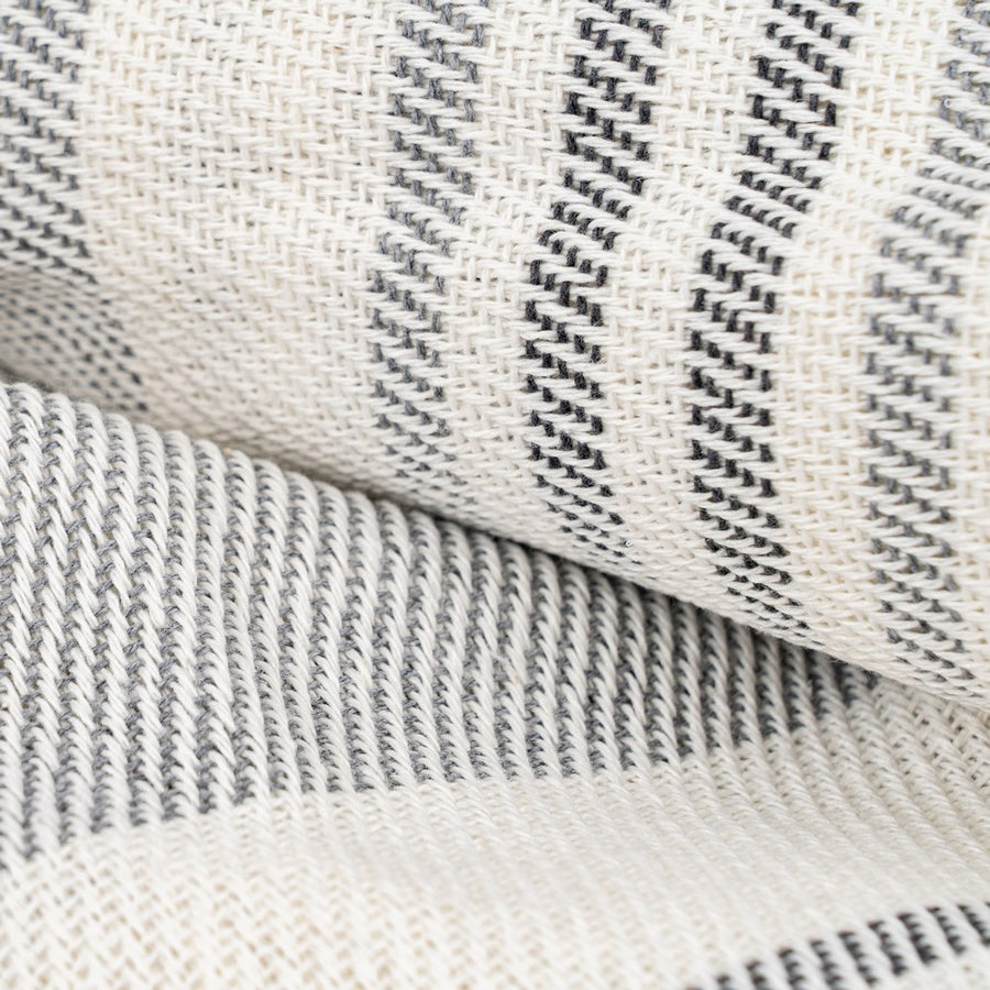 COLCHA RAYAS BEIGE-GRIS ALGODÓN 200 X 260 CM