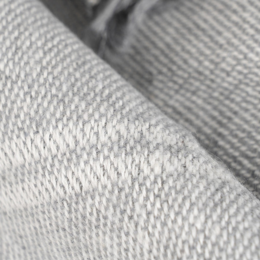 PEARL GRAY PLAID COTTON BEDSPREAD 280 X 260 CM