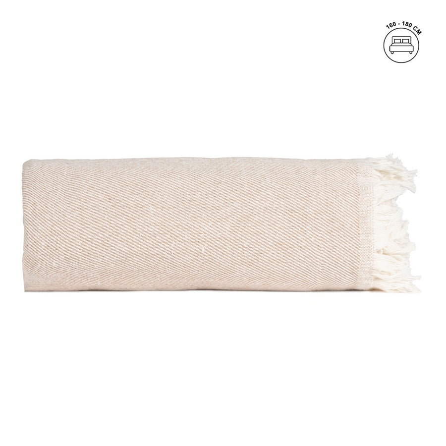 COLCHA CAMEL ALGODÓN TEXTIL/HOGAR 280 X 260 CM