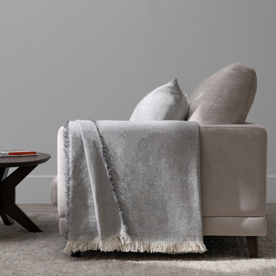 PEARL GREY COTTON BEDSPREAD TEXTILE/HOME 200 X 260 CM