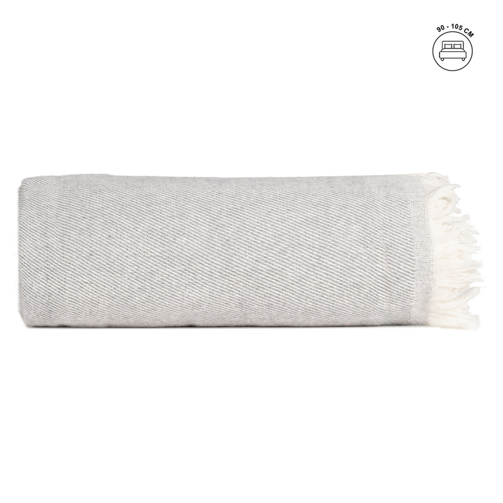 COLCHA GRIS PERLA ALGODÓN TEXTIL/HOGAR 200 X 260 CM