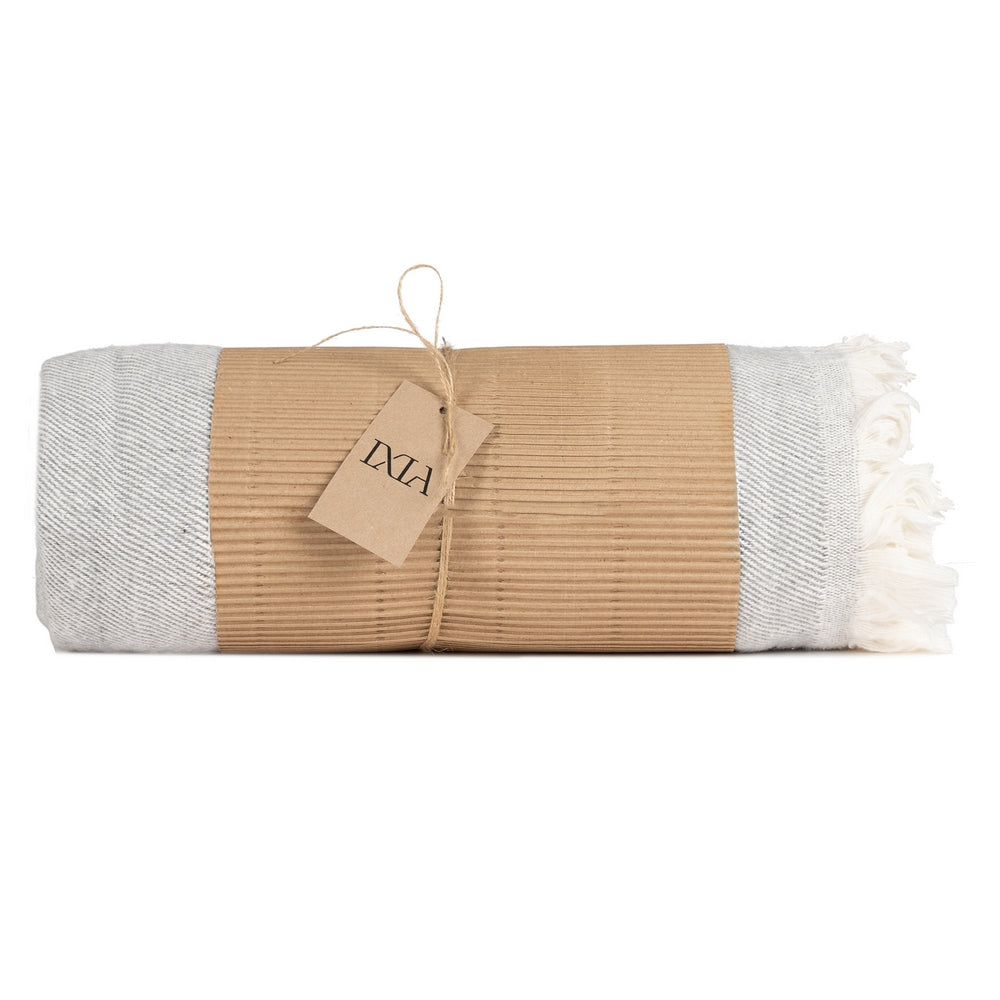 PEARL GREY COTTON BEDSPREAD TEXTILE/HOME 280 X 260 CM