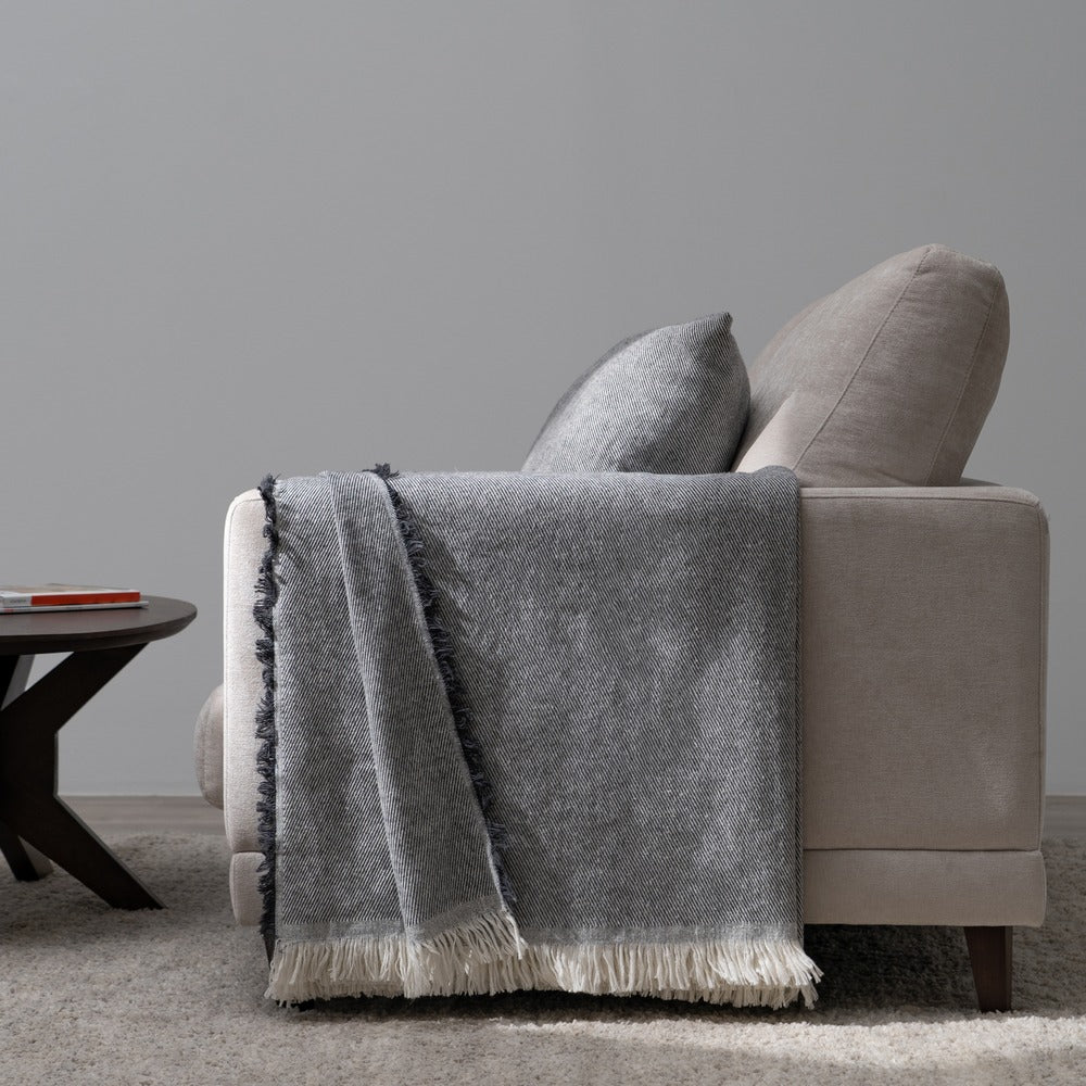 COLCHA ANTRACITA ALGODÓN TEXTIL/HOGAR 280 X 260 CM