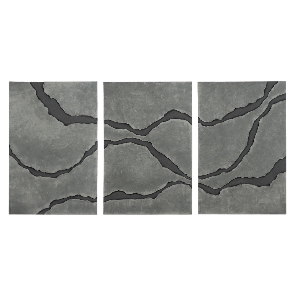 TRÍPTICO RELIEVE LIENZO DECORACIÓN 240 X 120 CM