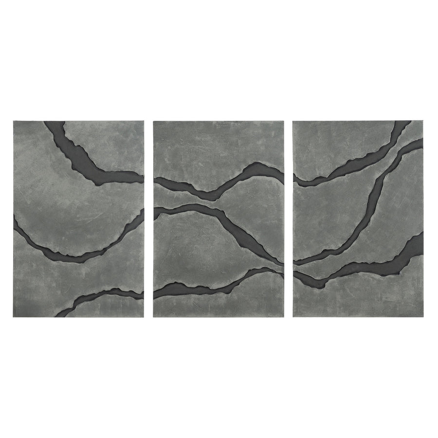 TRÍPTICO RELIEVE LIENZO DECORACIÓN 240 X 120 CM