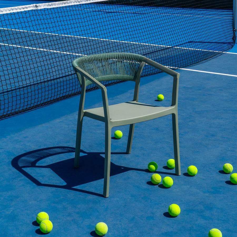 SILLA APILABLE VERDE POLIPROPILENO 56 X 52 X 76 CM