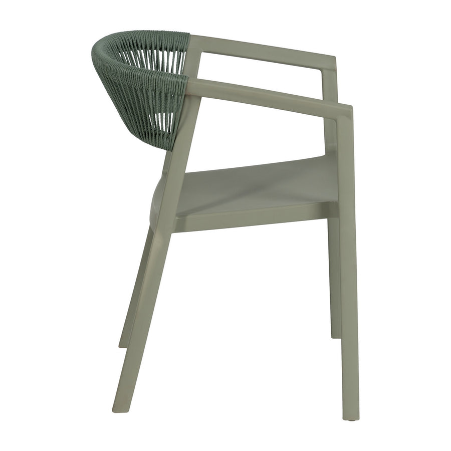 SILLA APILABLE VERDE POLIPROPILENO 56 X 52 X 76 CM
