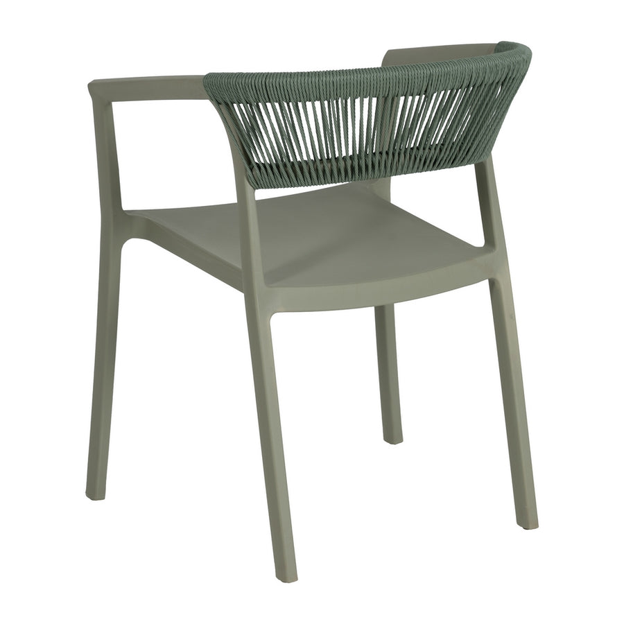 SILLA APILABLE VERDE POLIPROPILENO 56 X 52 X 76 CM