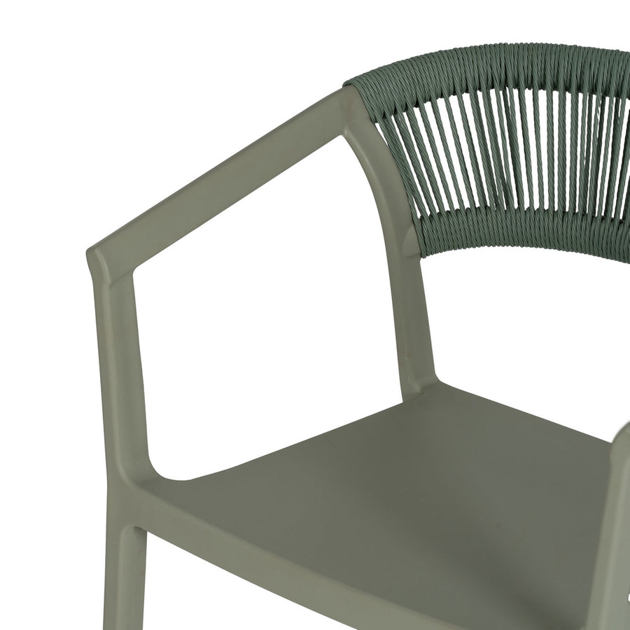SILLA APILABLE VERDE POLIPROPILENO 56 X 52 X 76 CM