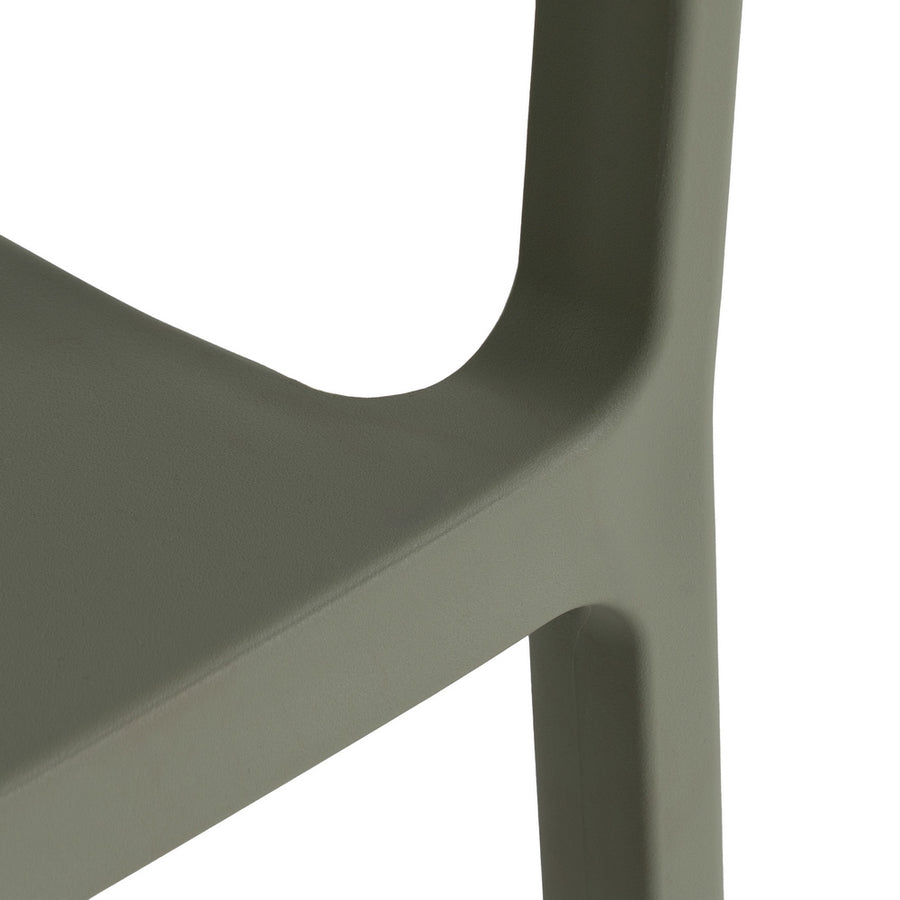SILLA APILABLE VERDE POLIPROPILENO 56 X 52 X 76 CM