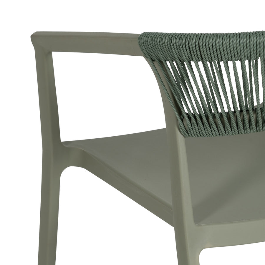 SILLA APILABLE VERDE POLIPROPILENO 56 X 52 X 76 CM